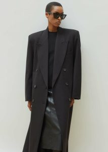 Delphina Long Coat - Black The Frankie Shop Black Women Outerwear - Image 2