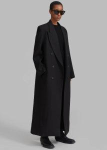 Delphina Long Coat - Black The Frankie Shop Black Women Outerwear