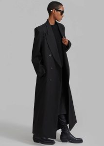 Delphina Long Coat - Black The Frankie Shop Black Women Outerwear - Image 3