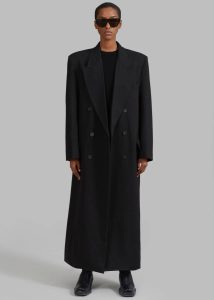 Delphina Long Coat - Black The Frankie Shop Black Women Outerwear - Image 5