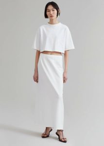 Demi Pencil Skirt - White The Frankie Shop Bottoms Women White - Image 4