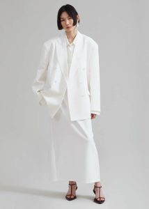 Demi Pencil Skirt - White The Frankie Shop Bottoms Women White - Image 5