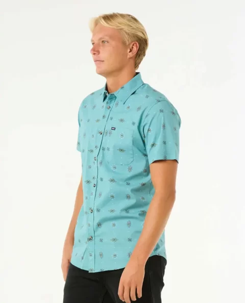 Diamond Micro Short Sleeve Shirt Rip Curl Mens Shirts & Flannels - Image 2