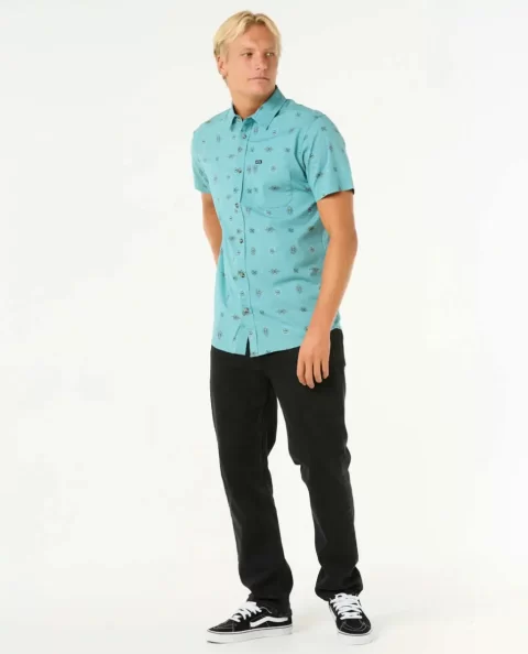 Diamond Micro Short Sleeve Shirt Rip Curl Mens Shirts & Flannels - Image 4