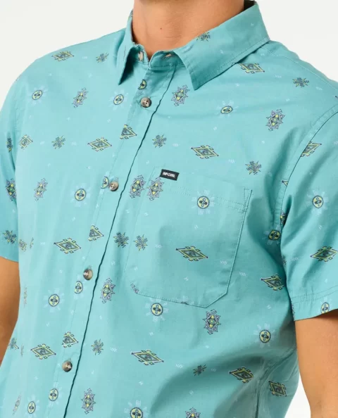 Diamond Micro Short Sleeve Shirt Rip Curl Mens Shirts & Flannels - Image 5
