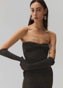 Dresses Black The Frankie Shop Women Beaufille Anise Dress - Black/Gold - Image 4