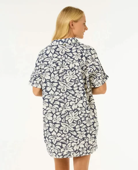 Dresses & Rompers Women Rip Curl Las Dalias Short Sleeve Shirt Dress - Image 3