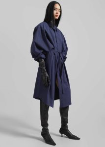 Dresses The Frankie Shop Blue Korben Oversized Shirt Dress - Navy Women - Image 2