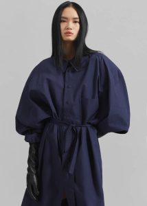 Dresses The Frankie Shop Blue Korben Oversized Shirt Dress - Navy Women - Image 5