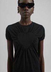 Dresses The Frankie Shop Coperni Gathered Heart Dress - Black Women Black - Image 2