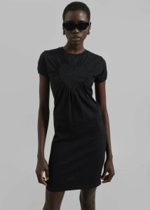 Dresses The Frankie Shop Coperni Gathered Heart Dress - Black Women Black
