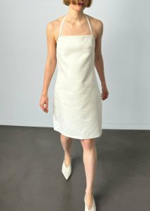 Dresses The Frankie Shop White Matin Twill Halter Mini Dress - Natural Women - Image 4