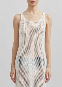 Dresses The Frankie Shop Women White Adrienna Crochet Maxi Dress - White - Image 4