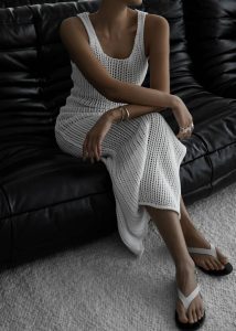 Dresses The Frankie Shop Women White Adrienna Crochet Maxi Dress - White - Image 5