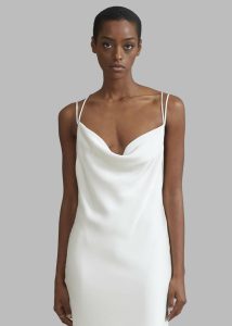 Dresses Women Rotate Satin Midi Slip Dress - Egret White The Frankie Shop - Image 4