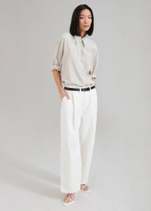 Drew Denim Pants - White Bottoms The Frankie Shop White Men