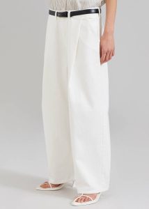 Drew Denim Pants - White Bottoms The Frankie Shop White Men - Image 4