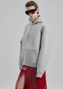 Easton Oversized Hoodie - Light Grey Women The Frankie Shop Grey Tops - Image 2