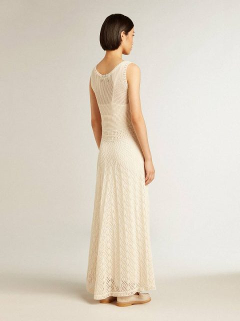 Ecru Women Golden Goose Ecru-Colored Tank Dress Dresses & Jumpsuits - Image 4