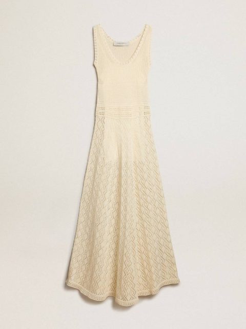 Ecru Women Golden Goose Ecru-Colored Tank Dress Dresses & Jumpsuits