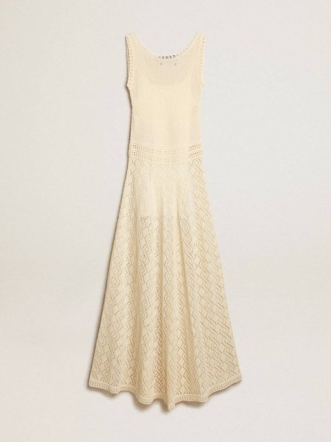 Ecru Women Golden Goose Ecru-Colored Tank Dress Dresses & Jumpsuits - Image 5