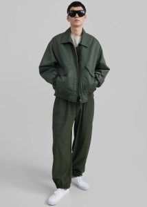 Elias Bomber - Army Green Men Green Outerwear The Frankie Shop