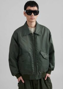 Elias Bomber - Army Green Men Green Outerwear The Frankie Shop - Image 4