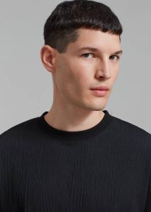 Eliott Crinkle Tee - Black Men The Frankie Shop Tops Black - Image 2