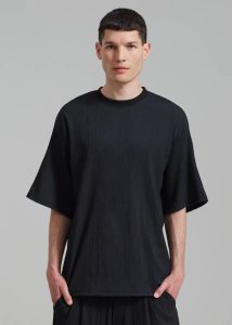 Eliott Crinkle Tee - Black Men The Frankie Shop Tops Black