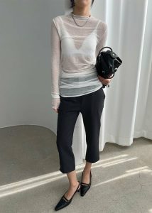 Emersyn Capri Pants - Black Bottoms Black The Frankie Shop Women - Image 3