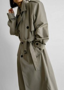 Eugene Trench Coat - Pale Khaki Outerwear The Frankie Shop Women Green - Image 4