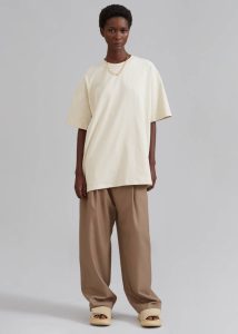 Faro Boxy Tee - Beige The Frankie Shop Beige Women Tops - Image 2