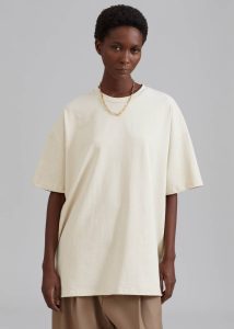 Faro Boxy Tee - Beige The Frankie Shop Beige Women Tops