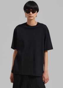 Faro Boxy Tee - Black Black The Frankie Shop Tops Men