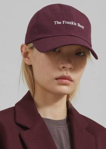 Frankie Baseball Cap - Burgundy Headwear The Frankie Shop Women Red - Image 2