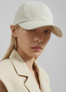 Frankie Baseball Cap - Ivory Ivory Women Headwear The Frankie Shop