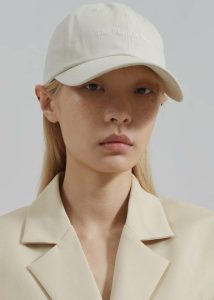Frankie Baseball Cap - Ivory Ivory Women Headwear The Frankie Shop - Image 3