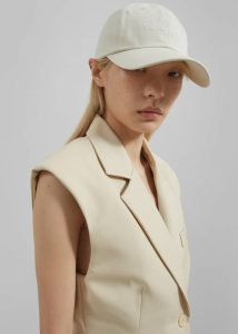 Frankie Baseball Cap - Ivory Ivory Women Headwear The Frankie Shop - Image 4