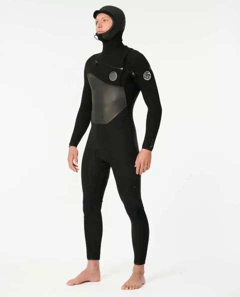 Fullsuits Mens Rip Curl E7 Flashbomb 6/4 Hooded Chest Zip Fullsuit Wetsuit - Image 2