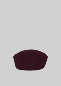 Garbo Pillbox Hat - Burgundy Women Headwear The Frankie Shop Burgundy - Image 2