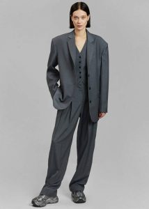Gelso Waistcoat - Dark Grey Melange The Frankie Shop Outerwear Grey Women - Image 2