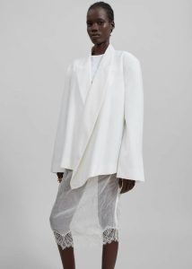 Geneva Wrap Blazer - White White Women Outerwear The Frankie Shop - Image 2
