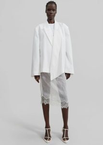 Geneva Wrap Blazer - White White Women Outerwear The Frankie Shop
