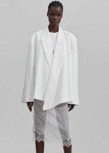 Geneva Wrap Blazer - White White Women Outerwear The Frankie Shop - Image 5