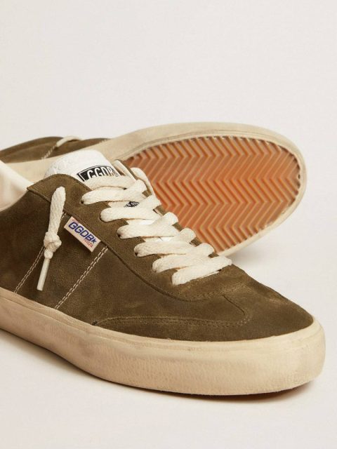 Ggdb Classics Golden Goose Men Soul Star In Green Suede With White Leather Heel Tab And Tongue - Image 4