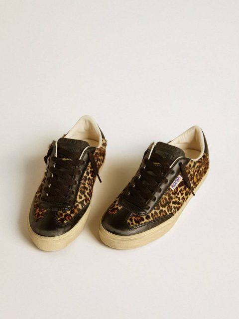 Ggdb Classics Soul Star In Leopard-Print Pony Skin With Black Nappa Leather Heel Tab And Inserts Golden Goose Women - Image 2