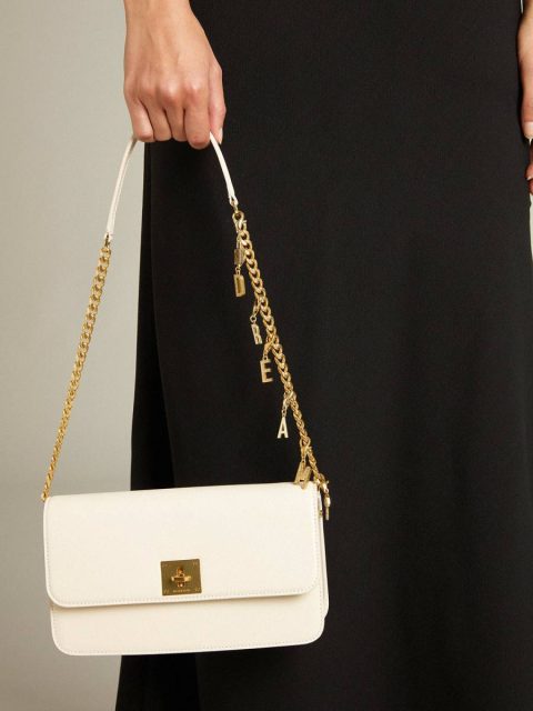 Gioia Bag In Butter-Colored Boarded Leather With Gold Details Golden Goose Butter Crossbody Bags Women - Image 3
