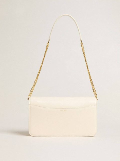 Gioia Bag In Butter-Colored Boarded Leather With Gold Details Golden Goose Butter Crossbody Bags Women - Image 4