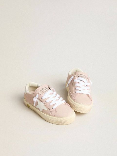 Girls (4-10 Years) Kids Golden Goose Pink May Teen With White Leather Star Pink - Image 2