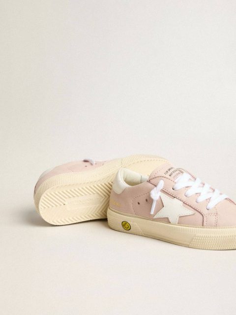 Girls (4-10 Years) Kids Golden Goose Pink May Teen With White Leather Star Pink - Image 3
